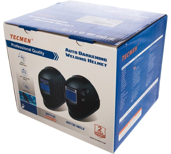 Сварочная маска с автоматическим светофильтром TECMEN ADF - 715S 9-13 TM15 черная 510324 100510324
