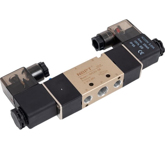 Пневмораспределитель 5/2 4V220-08-AC220V G1/4" NBPT 57636