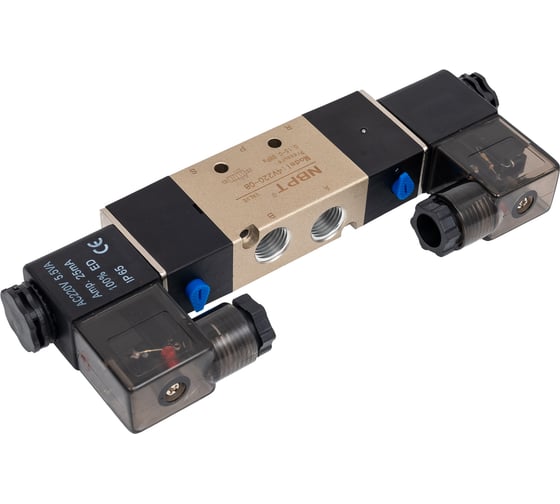 Пневмораспределитель 5/2 4V220-08-AC220V G1/4" NBPT 57636