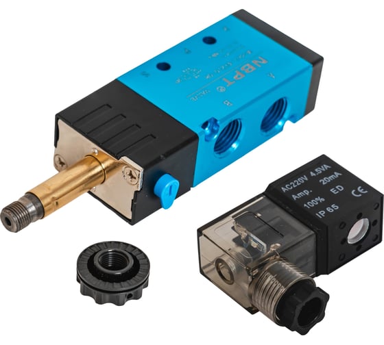 Пневмораспределитель 5/2 4V210-08-AC220V G1/4" NBPT 57612