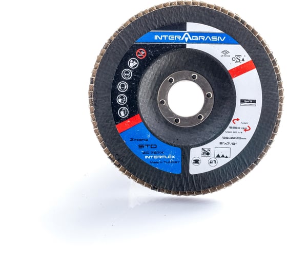 Конический лепестковый круг ZC721X STD 125x22 мм, цирконий, Р40 Interflex 1003403041