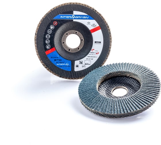 Конический лепестковый круг ZC721X STD 125x22 мм, цирконий, Р40 Interflex 1003403041