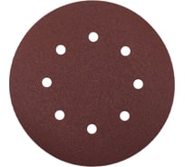 Круг шлифовальный RED D 180 мм, на липучке, Р80, 8 отверстий, 10 шт PADU RED-10шт-D180-8отв-80