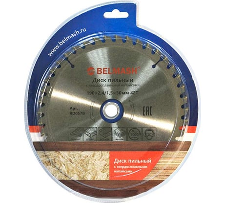 Диск пильный по ламинату (190х30мм; 42Т) Белмаш RD057B