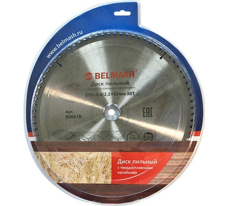 Диск пильный по ламинату (315х32мм; 80Т) Белмаш RD051B