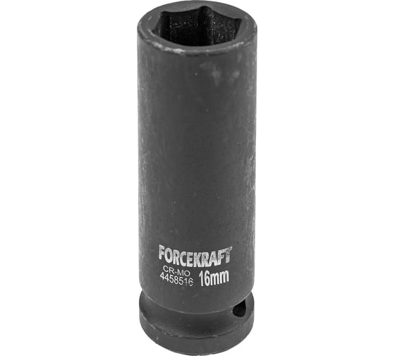 Головка ударная глубокая 6-гранная 16 мм, 1/2"DR Forcekraft FK-4458516(27031)