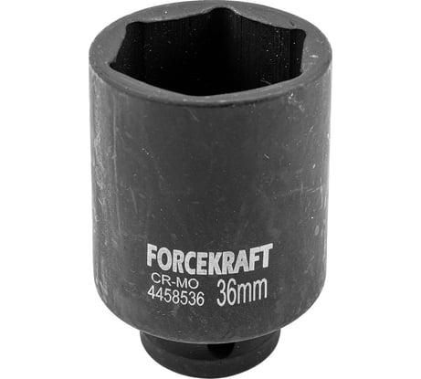 Головка ударная глубокая 6-гранная 36 мм, 1/2"DR Forcekraft FK-4458536(27050)