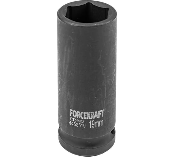 Головка ударная глубокая 6-гранная 19 мм, 1/2"DR FORCEKRAFT FK-4458519(27034)
