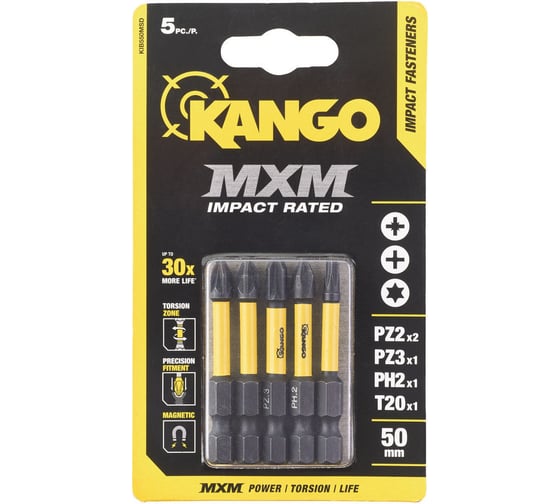 Набор бит для импульсного закручивания MXM (50 мм;5 шт.) Kango KIB550MSD