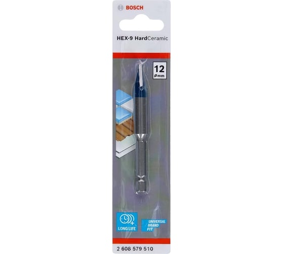 Сверло по керамограниту HardCeramic 12x90 мм, Hex-9 Bosch 2608579510