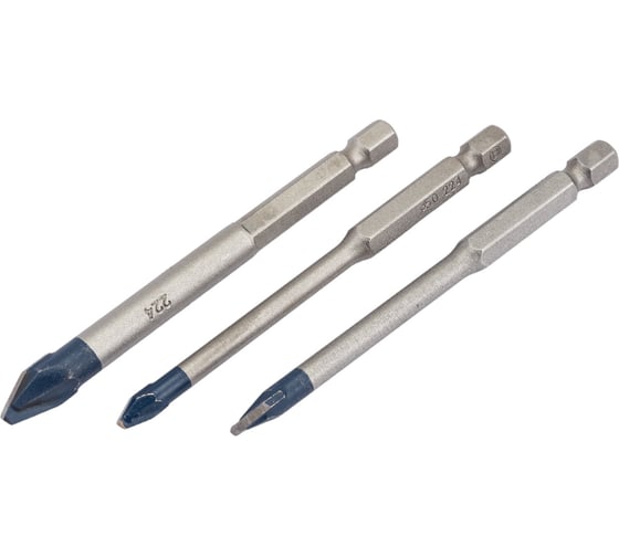Сверла по керамограниту HardCeramic 3 шт, Hex-9 (5, 6, 8 мм) Bosch 2608579511