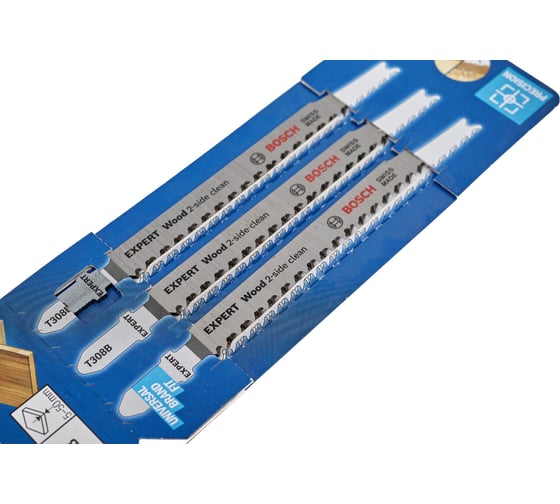 Пилки Expert Т308В, HCS, 3 шт для лобзика Bosch 2608900550