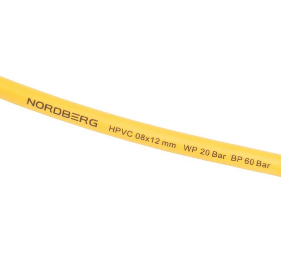 Шланг воздушный на катушке, гибридный PVC 8х12 мм, 15+1 м NORDBERG HR0815HPVC
