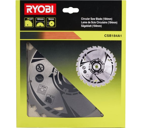 Диск пильный (184х16 мм; 24 Т) CSB184A1 Ryobi 5132003615