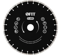 Диск отрезной алмазный сегментный сухая и влажная резка, для асфальта, асфальтобетона, кирпича (400х25.4 мм) FIT HQ 37328