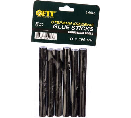 Стержни клеевые черные (11х100 мм; 6 шт.) FIT 14445