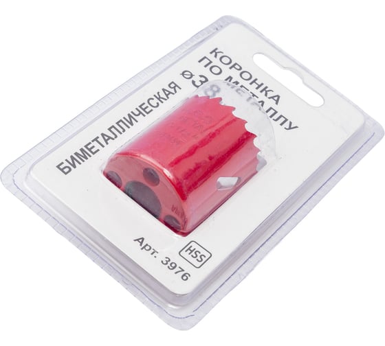 Коронка по металлу 38 мм, bi-metall, блистер Спец 3976