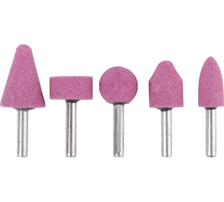 Шарошки абразивные для фигурных отверстий по металлу 5 шт. FIT 36469