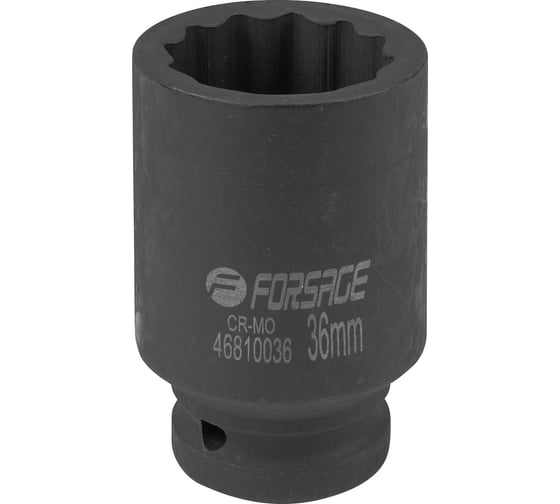 Головка ударная глубокая 12-гранная 36 мм, 3/4"DR Forsage F-46810036 29377