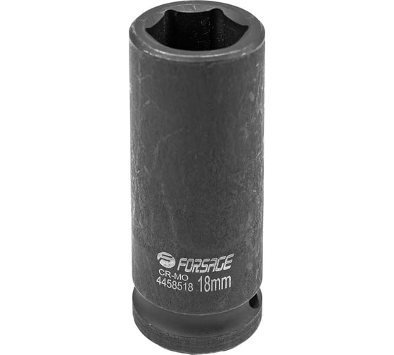 Головка ударная глубокая 6-гранная 18 мм, 1/2"DR Forsage F-4458518(6804) 1