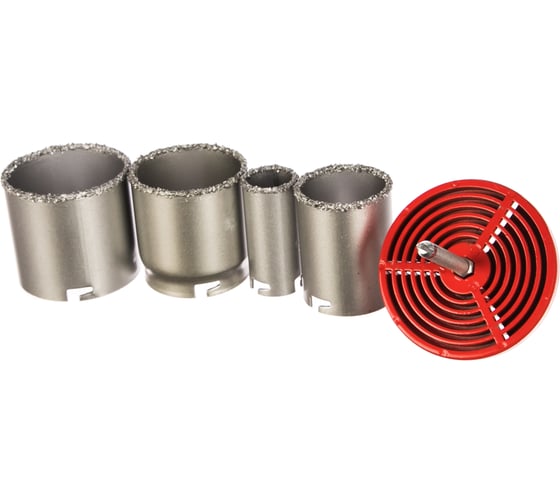 Коронки кольцевые карбидные по кафелю (33-73 мм; 4 шт.) FIT 16499