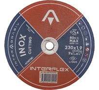 Круг отрезной круг INOX A060TBF 230x1.9x22 мм, Т41, нержавеющая сталь, металл Interflex 4079231910