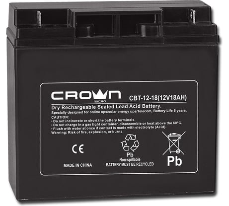 Аккумулятор CBT-12-18 CROWN MICRO CM000003025