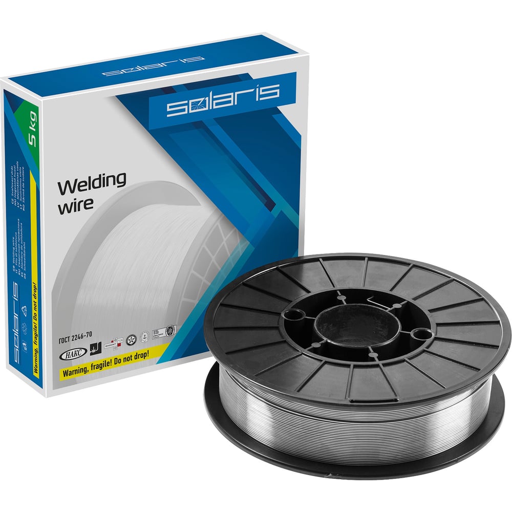 Проволока сварочная FLUX E71T-GS 0.8 мм, 5 кг, без газа, порошковая ...