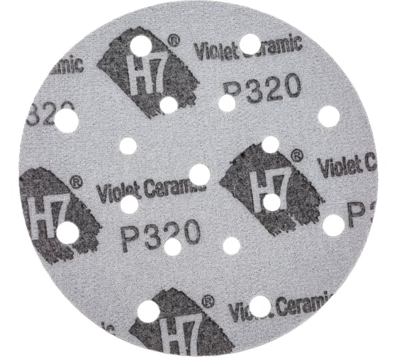 Круг абразивный Violet 150 мм, 100 шт, 17 отв, P 320, керамическое зерно Н7 H7 384967