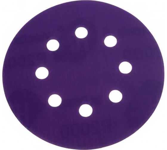 Круг абразивный Violet 125 мм, 100 шт, 8 отв, Р2000 керамическое зерно H7 385223