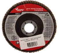 Диск лепестковый торцевой (125х22.2 мм; P36) для УШМ КУРС 39911