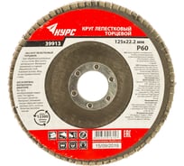 Диск лепестковый торцевой (125х22.2 мм; P60) для УШМ КУРС 39913
