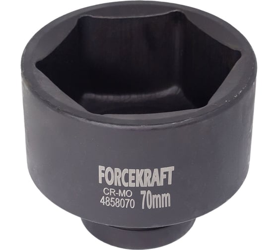 Головка ударная 70 мм, 1" DR, 6 гранная FORCEKRAFT FK-4858070 19612