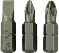 Набор вставок Lite (SL5.5, Ph2, Pz2; 25 мм; 3 шт.) Brigadier 39654