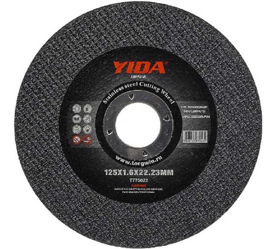 Круг отрезной по металлу YIDA 125x1.6x22.2 мм TORGWIN T775022