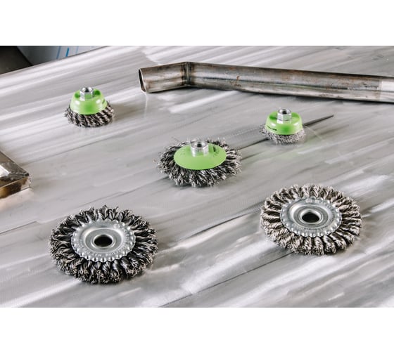 Щетка чашечная неплетеная 75 мм, резьба M14, проволока - INOX 0.30 мм DeBever DB80162064
