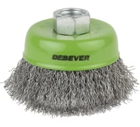 Щетка чашечная неплетеная 65 мм, резьба M14, проволока - INOX 0.30 мм DeBever DB80156929
