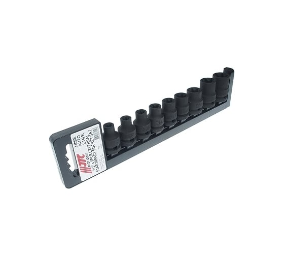 Набор головок торцевых ударных внутренний TORX, 1/2"DR, 9 предметов E10-E24 JTC JTC-J409E