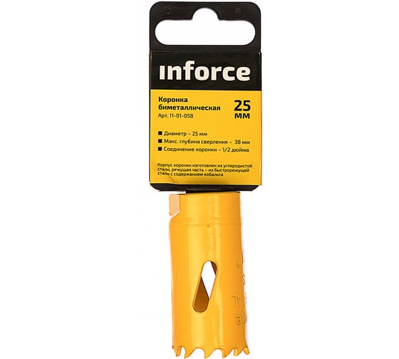 Коронка биметаллическая (25 мм; 38 мм) Inforce 11-01-058 1
