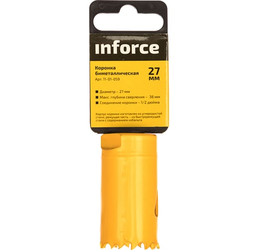 Коронка биметаллическая (27 мм; 38 мм) Inforce 11-01-059 1