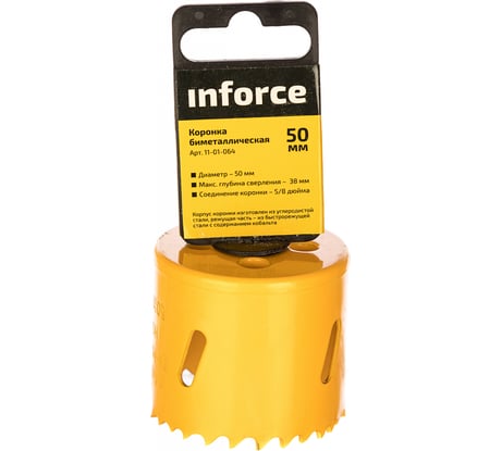 Коронка биметаллическая (50 мм; 38 мм) Inforce 11-01-064