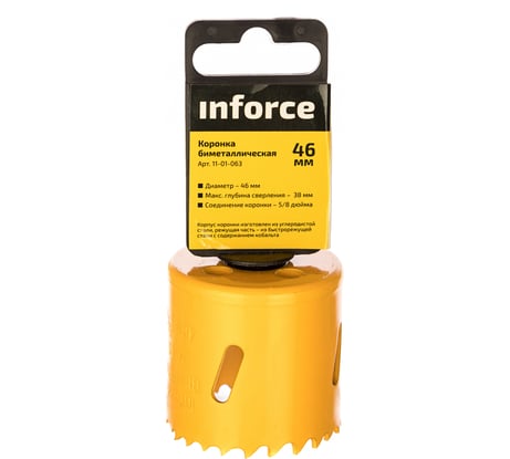 Коронка биметаллическая (46 мм; 38 мм) Inforce 11-01-063