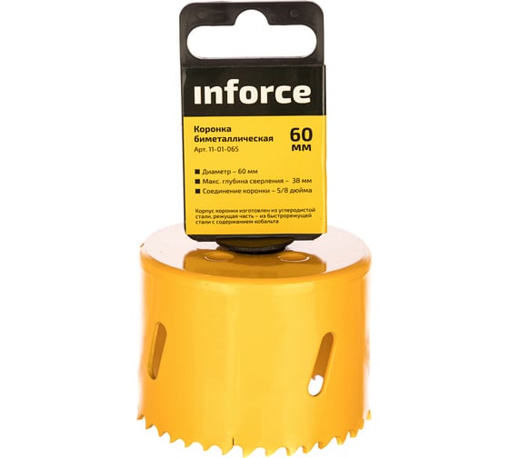 Коронка биметаллическая (60 мм; 38 мм) Inforce 11-01-065 1
