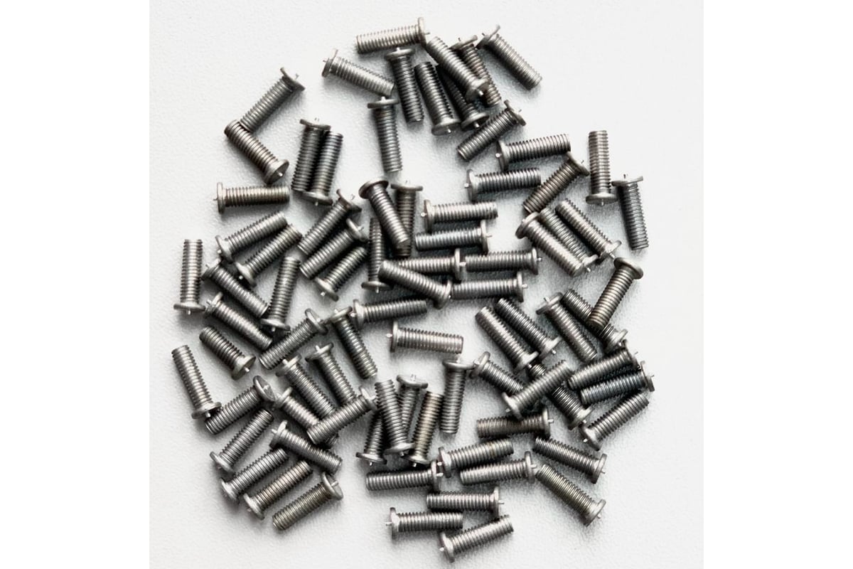 Шпилька приварная из алюминия 1000 шт, М4, 16 мм ОБТЕК 4034821 ...