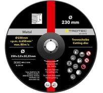 Диск отрезной по металлу (5 шт.; 230х22.23 мм; коленчатый) TROTEC 6225001211