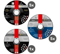 Набор отрезных и шлифовальных кругов (11 шт.) TROTEC 6225001131