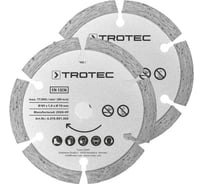 Набор полотен (2 шт.; 89х10 мм; 2 алмаза) для погружной пилы TROTEC 6215001302