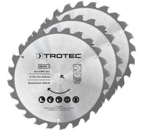 Набор дисковых пил по дереву (3 шт.; 190х20 мм; 24 зуба) TROTEC 6215001330