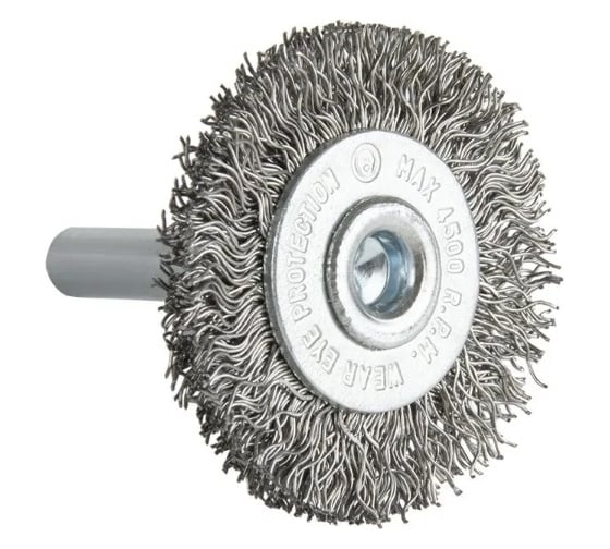 Щетка дисковая волнистая с хвостовиком 62 мм, проволока - INOX 0.30 мм DEBEVER DB80163370