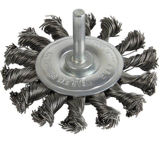 Щетка дисковая витая с хвостовиком 75 мм, проволока - INOX 0.50 мм DEBEVER DB80163380 1